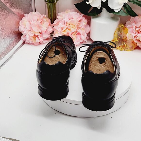 Studio Belvedere Baybridge Mens Black Pebble Soft Leather Oxford Lace Up Shoes main image 5